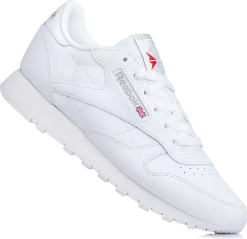 Reebok Damen Classic Leather Sneaker - Ftwwht Ftwwht Pugry3, 40 EU - Damen-Sneaker aus hochwertigem Leder, zeitloses Design mit flacher Absatzform für optimalen Tragekomfort im Alltag.