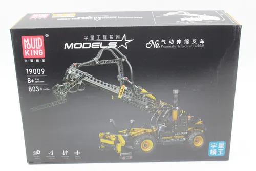 Mould King Pneumatischer Teleskop Container Gabelstapler MK-19009 - Robuster Baukasten für einen pneumatischen Teleskop Gabelstapler, ideal für kreative Bauprojekte und Spielspaß. Fördert die Fingerfertigkeit und das technische Verständnis.