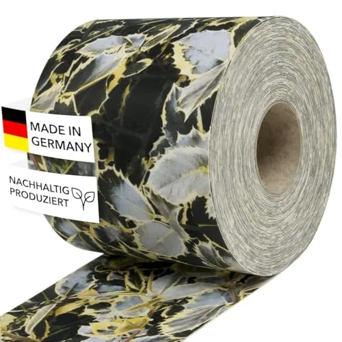 Zaundruck Sichtschutzstreifen Polyester - nachhaltiger Sichtschutz für Doppelstabmattenzaun - Motiv Windschutz 26 m x 19 cm - Sichtschutz-Rolle - Stechpalme bunt