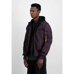 Alpha Industries MA-1 D-Tec SE Bomberjacke Herren lila - Funktionsjacken mit abnehmbarer Sweatkapuze, ideal für jedes Wetter und stylisch zugleich.