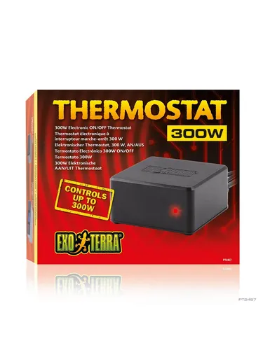 Termostat 300 Watt - Präzise Temperaturkontrolle für Terrarien - Zubehör für Terrarien mit 300W Elektronikthermostat, ideal für Heizmatten und Heizkabel, steuert Temperaturen von 20°C bis 35°C und bietet einen wasserdichten Sensors.