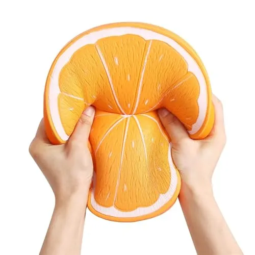 Anboor Squishies Orange Obst Super Groß Langsam Steigend Quetschen Spielzeug Jumbo Slow Rising Antistress Squishies Spielzeug Geschenk für Kinder Erwachsene(24.5*24.5*15cm,1 Stück)