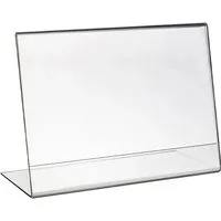 HMF 46931 Acryl Tischaufsteller Schräg DIN A6 Querformat Glasklar