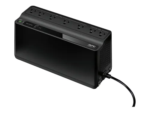 APC BE600M1 USV - externe unterbrechungsfreie Stromversorgung - Sonstige USV mit 490 Joules Energie-Nennleistung, ideal für Schutz vor Stromausfällen und Datenverlust.