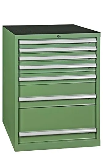 Merschbrock Werkzeugschrank mit 7 Schubladen in Grün - Robuster Werkzeugschrank mit 7 geräumigen Schubladen, ideal für die ordentliche Aufbewahrung von Werkzeugen und Zubehör. Perfekt für Werkstätten und Hobbyräume.