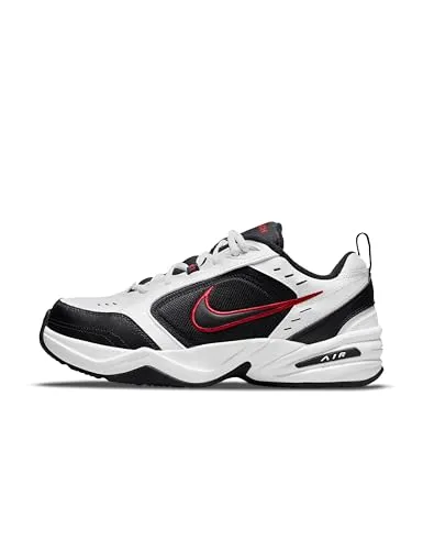 Nike Air Monarch IV Laufschuhe für Herren - Weiß (White/Black 101) Größe 43 EU - Sneaker mit schmaler Passform, ideal für Bewegung und Unterstützung dank flexibler Intersuola aus Phylon.