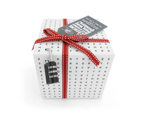 SURPRISA Geschenkbox mit Worträtsel - Überrasche Deine Liebsten mit dieser kreativen Geschenkbox! Der Beschenkte muss ein Zahlenschloss knacken, um an das Geschenk zu gelangen. Ideal für Geldgeschenke, Gutscheine und mehr – für einen besonderen Überraschungseffekt!