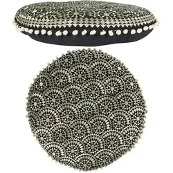 Marrakesch Pouf Amaya – Handgefertigtes Boho Design Sitzkissen - Sitzsäcke – Echte Handarbeit aus Indien, gefüllt mit recycelter Baumwolle und ideal für stilvolle Wohnräume.