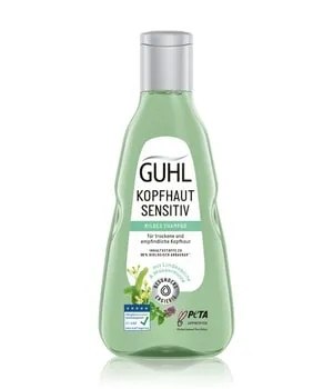 Guhl Kopfhaut Sensitiv Shampoo - 250 ml für alle Haartypen - Mildes, silikonfreies Shampoo mit 91% natürlichen Inhaltsstoffen. Beruhigt empfindliche Kopfhaut mit Lindenblüte und Wasserminze, ideal für Allergiker.