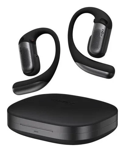SHOKZ OpenFit Pro Knochenschall Bluetooth Kopfhörer TWS Schwarz - Kabellose TWS Kopfhörer mit Knochenschall-Technologie für ein freies Hörerlebnis. Schnelles Laden dank USB-PD. Perfekt für Musik und Anrufe unterwegs.