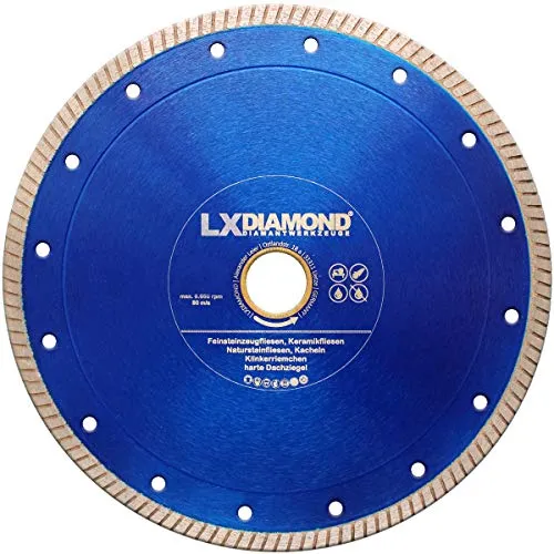 LXDIAMOND Diamant-Trennscheibe 200mm x 25,4mm Premium Diamantscheibe für Fliesen Feinsteinzeug Bodenfliesen Kreamik Natursteinfliesen Klinkerriemchen - extra dünn für exakte Schnitte 200 mm