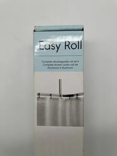 Sealskin Easy Roll Duschvorhangstange - Flexibles Komplett-Set - Einzelfensterstangen, flexibles Duschvorhanghalterungs-Set für individuelle Anpassungen in L-, U- oder Eckform, aus robustem Aluminium mit chrom-matter Oberfläche