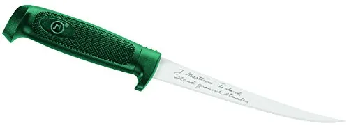 Marttiini Finnisches Filetiermesser mit Kunststoff-Scheide - Sport & Outdoor-Aktivitäten: Rostfreie, elastische Klinge und rutschfester Griff sorgen für präzises Filetieren. Inklusive robuster Kunststoff-Scheide für sicheren Transport.
