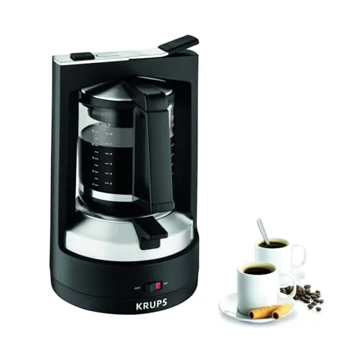 Krups KM4689 Filterkaffeemaschine T8 - 850 Watt, 8-12 Tassen, elegante Edelstahl-Optik, mit Dauerfilter und automatischer Abschaltung für einfachen Kaffeegenuss