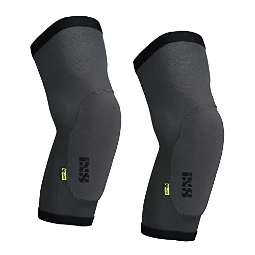 IXS Flow Light Knieprotektoren grau - Leichte und komfortable Knieprotektoren für optimalen Schutz beim Radfahren, mit herausnehmbarer Xmatter Polsterung für individuelle Anpassung.