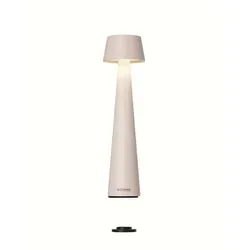 Sompex MONO - Sand Akku-Tischleuchte - Tischleuchte für Indoor und Outdoor, dimmbar mit 2 Lichtfarben und inklusive Ladestation für flexibles Licht überall.