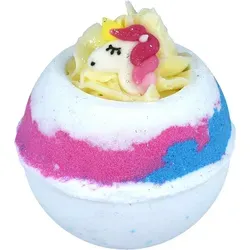 Bomb Cosmetics Badekugel Unicorns&Halos - Erleben Sie ein farbenfrohes Badevergnügen mit unserer Badekugel, die Glitzer und feuchtigkeitsspendende Butter kombiniert. Ideal für entspannende Momente mit einem himmlischen Duft und einzigartigen Farben.