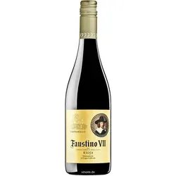 Faustino VII Tinto Rioja DOCG - Trocken Rotwein 0,75l - Rotwein aus Spanien, 13% Vol. Alkohol, perfekt zu Fleischgerichten und ideal bei 16-18°C serviert.