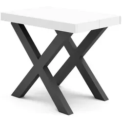 Ausziehbarer Tisch für 8 Gäste, 180x90x73cm, Massivholz Beine, Weiß - Drohnen Zubehör: Stabiler, ausziehbarer Konsolentisch mit Aluminium-Teleskopmechanismus und sicherem Verankerungsmechanismus, ideal für gesellige Abende.