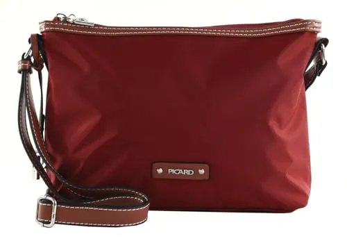 Picard Shopper Sonja - Roter Damen Nylon Shopper - Damen-Shopper aus strapazierfähigem, wasserabweisendem Nylon, kompakte Maße 8x28x20 cm und flexibel tragbar mit verstellbarem Schultergurt.