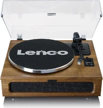 Lenco LS-410 Plattenspieler - Bluetooth & Integrierte Lautsprecher - Plattenspieler mit 40 Watt RMS Lautsprechern, Bluetooth 5.0 für kabellosen Musikgenuss und Riemenantrieb für präzisen Klang. Ideal für Vinyl-Liebhaber!