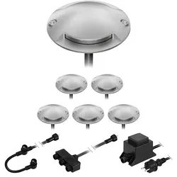 ledscom.de LED Boden-Aufbau-Leuchte Bunda, 2-flammig, warm-weiß, 6er Set - Ideal für die Außenbeleuchtung: Die befahrbare LED BUNDA 2-Beam sorgt mit seitlicher Lichtabstrahlung für eine blendfreie Atmosphäre und ist dank IP67 wetterfest und robust.