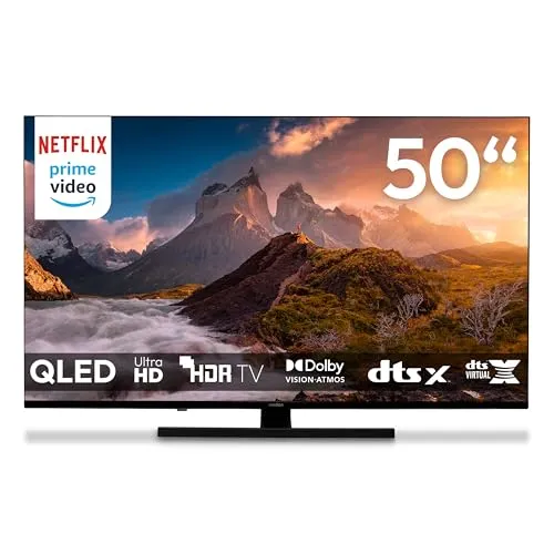 Medion 50' (127cm) Qled Android TV – Energieeffizienzklasse E - Fernseher mit Ultra HD-Auflösung, integriertem WLAN & Bluetooth®, ideal für ein modernes Home-Entertainment-Erlebnis.