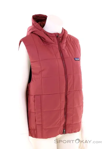 Patagonia Light Gust Damen Outdoorweste in Dunkelrot - XS - Isolierte Damen Outdoorweste für wechselhaftes Wetter, leicht und praktisch für Reisen. Hergestellt aus 100% recyceltem Polyester mit wasserabweisender DWR-Imprägnierung.