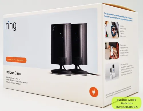 RING Indoor Camera (2. Gen.) 2er Pack - Überwachungskamera für Innenräume - Überwachungskamera für Innenräume mit Nachtsicht und Bewegungssensor, ideal für mehr Sicherheit in Ihrem Zuhause.