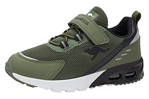 Kangaroos Sneakers "KX-Arg EV" in Khaki für Kinder - Sneaker für Kinder in Khaki mit Schnürung und Klettverschluss, verstärkter Vorder- und Hinterkappe sowie gepolstertem Schaftrand für optimalen Tragekomfort.