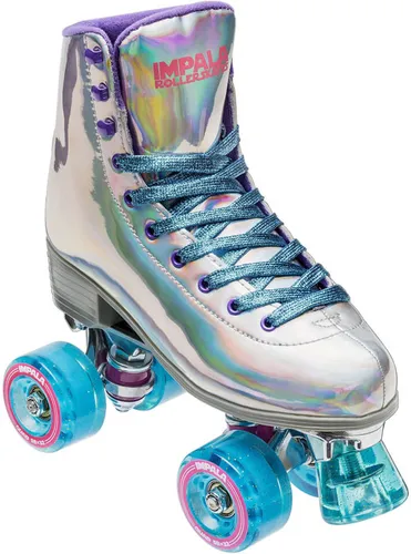 IMPALA QUAD SKATE Rollschuh holographic - 39 - Inliner für Einsteiger und Fortgeschrittene, komfortabler gepolsterter Schaft, strapazierfähiger wasserdichter Stiefel für optimalen Halt.