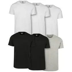 Urban Classics Herren T-Shirt Basic Tee 6-Pack - T-Shirts für Herren, 100% Baumwolle für ein angenehmes Hautgefühl, figurnah geschnitten für einen stilvollen Look, erhältlich in verschiedenen Farben.