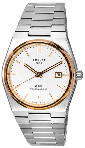 Tissot PRX T-Classic Powermatic 80 Herrenuhr - Armbanduhr für Herren mit mechanischem Uhrwerk, Saphirglas und 100m Wasserdichtigkeit – ideal für stilbewusste Männer.