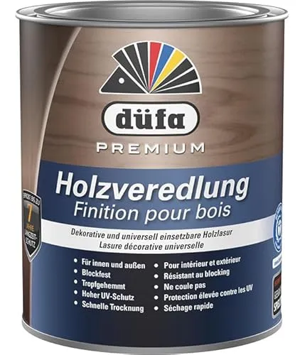 Düfa Premium Holzveredlung PALISANDER 750ml - Lasur für Holzveredelung in Braun, bietet optimalen Schutz und ist ideal für Außen- und Innenanwendungen.