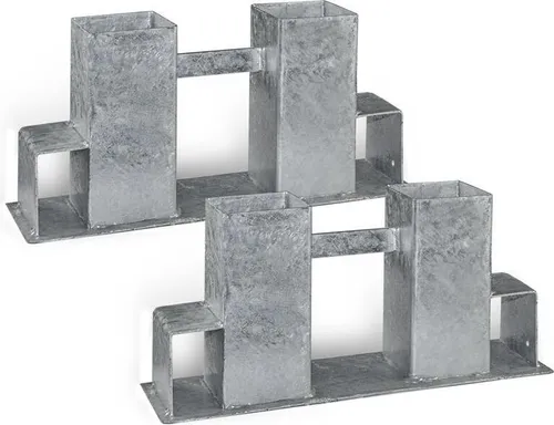 Estexo 2/4x Brennholzstapelhilfe Feuerverzinkt - Praktische Brennholzstapelhilfe aus feuerverzinktem Vollmetall, ideal für die sichere Lagerung von Kaminholz. Stabile Konstruktion mit 2 mm Materialstärke, erhältlich im Set von 2 oder 4 Stück.