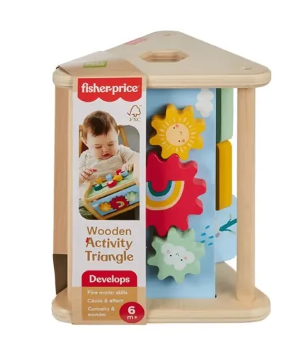 Wood Drewniany aktywny trójkąt Fisher Price 194735246069