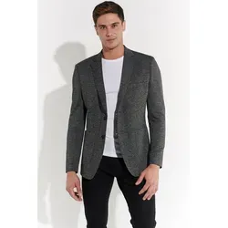 Steffen Klein Classy Gentleman Herren Sakko Jacket Jersey Elastisch Grau Melange - Herren Sakko aus elastischem Jersey, lässig-sportliche Optik mit aufgesetzten Taschen und weicher Verarbeitung für optimalen Komfort und eine figurbetonte Passform.