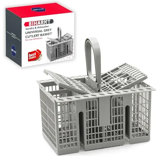 BIHARNT Besteckkorb Spülmaschine Spülmaschinenkorb Geschirrkorb Spülmaschine 22.5x21x16cm für Hotpoint, Indesit,Whirlpool,Ikea 488000386607,996738729,C00257140,C00386607 Geschirrspüler Korb