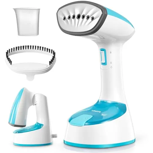 VINATO 1300W Steamer Dampfglätter - Dampfglätter für Zuhause und Reisen, heizt in nur 25 Sekunden auf und entfernt mühelos Falten und Gerüche von verschiedenen Stoffen.