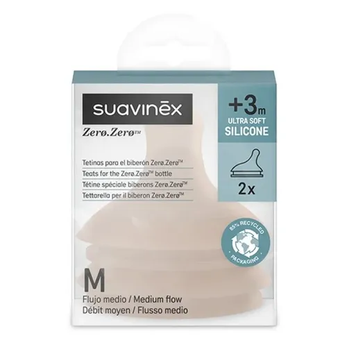 Zero Zero Tettarella Flusso Medio M Medium Nude Suavinex 2 Pezzi