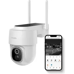 FlinQ Smart Sicherheitskamera Dome Guard – 2K HD Außenkamera mit Solar & USB - Die FlinQ Smart Sicherheitskamera bietet gestochen scharfe 2K-Bilder und Nachtsicht. Mit integriertem Solarpanel und einfacher Installation ist sie ideal für die Überwachung im Freien.
