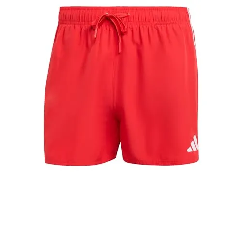 ADIDAS Herren Badeshorts 3-Streifen 3-Inch - Bademode aus 100% recycelten Materialien, schnell trocknend und mit komfortablem Mesh-Innenslip für optimalen Tragekomfort am Pool oder Strand.