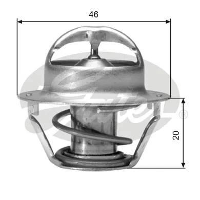 GATES Thermostat, Kühlmittel TH03082G1