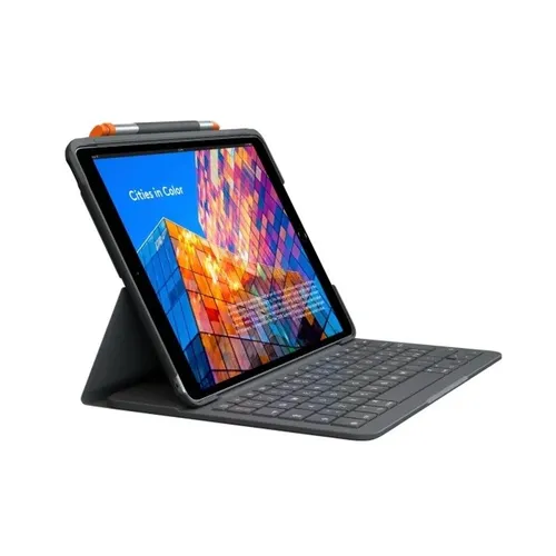 Logitech Slim Folio iPad Air (3. Gen.) - Tastatur mit nordischem Layout und Bluetooth-Konnektivität, ideal für komfortables Tippen unterwegs. Perfekt für iPad Air Nutzer.