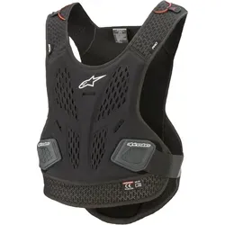 Alpinestars Bionic Pro Brustprotektor für Männer, schwarz, Größe XS S - Innovativer Brustprotektor mit Rückenaufsatz, bietet hohen Tragekomfort und Atmungsaktivität dank strategisch platzierten Luftkanälen. Ideal für anspruchsvolle Motorradfahrer.