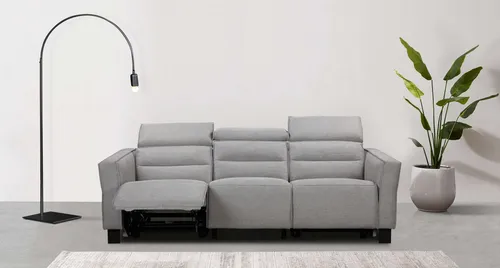 Places of Style 3-Sitzer Carpari mit Relaxfunktion - Einzelsofa mit manuellem oder elektrischem Relaxmechanismus, USB-A/C-Anschluss und verstellbarem Kopfteil für maximalen Komfort und Entspannung.