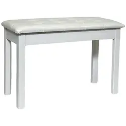 Sonora DPB-70 Klavierbank Weiß - Zubehör für Tasteninstrumente, elegante und stabile Pianobench für optimalen Sitzkomfort beim Spielen.
