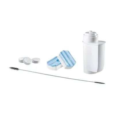 Siemens SDA Pflegeset TZ80004A - Komplettes Pflege- und Reinigungspaket für Kaffeevollautomaten, 10 Reinigungstabletten, Wasserfilter und Reinigungsbürste inklusive