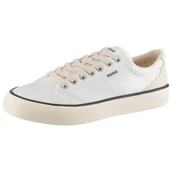 HUGO Blue B-cross Plateausneaker Schnürschuh Beige 41 EU - Sportlicher Plateausneaker in Beige (Größe 41) mit gepolstertem Schaftrand. Ideal für den Alltag, kombiniert Komfort und Stil mit leicht profiliertem Gummiprofil.