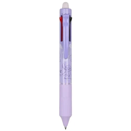 DISNEY Stitch Kugelschreiber 4in1, löschbar mit Radiergummi, automatischer Gelschreiber, löschbar, Schulfüller 0,5 mm (A)